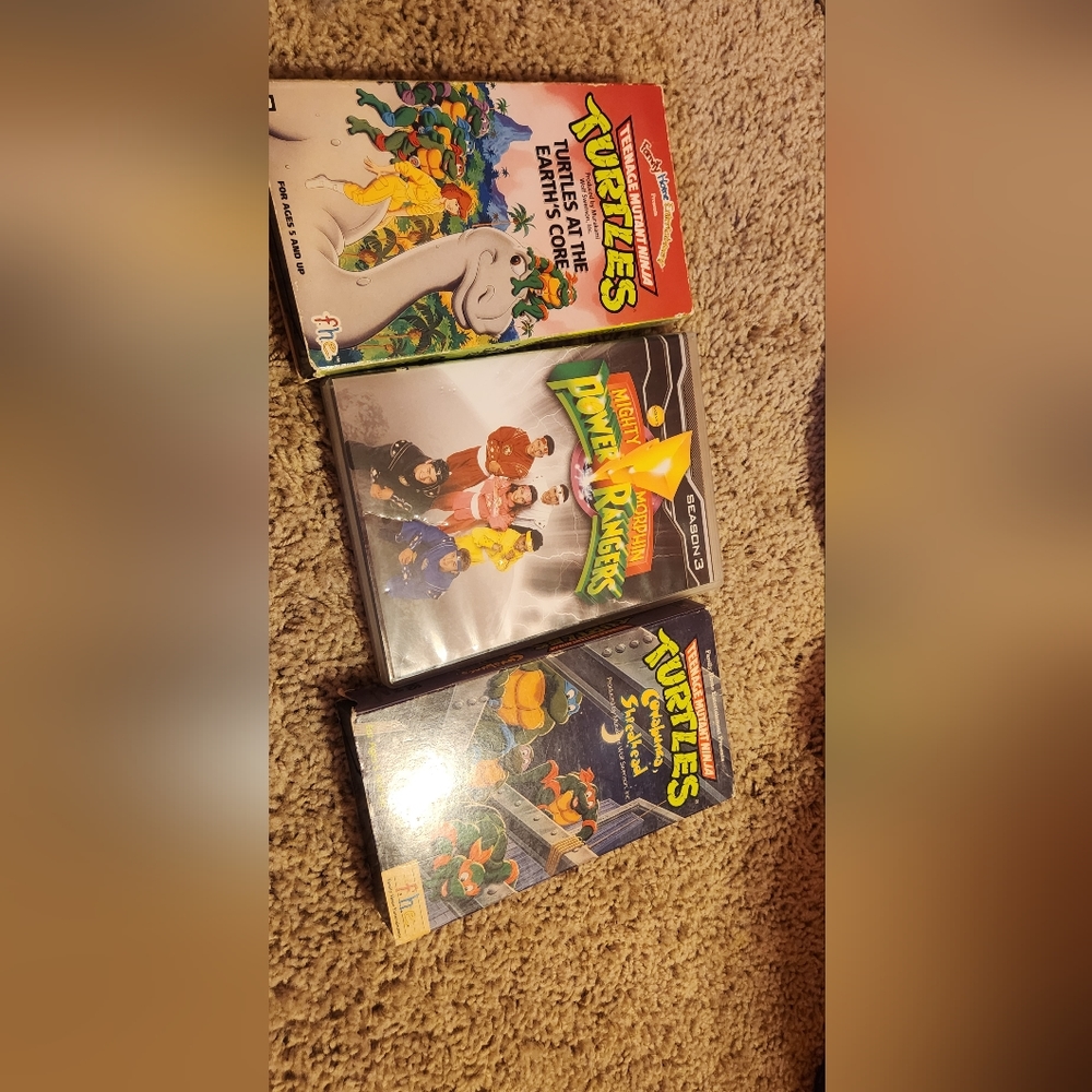 Vintage DVD and VHS tapes